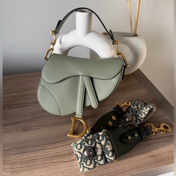 Dior Mini Saddle Bag with Embellished Strap - Picture 3 of 16